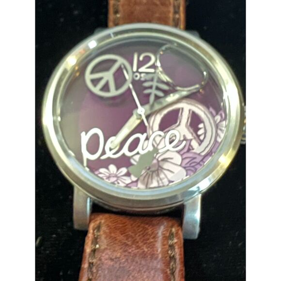 Fossil Peace Watch JR-1031 Purple Face Floating Dial - Picture 8 of 11